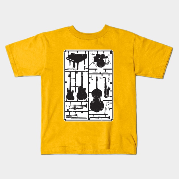 Jazz Instruments Kit Kids T-Shirt by ginanperdana